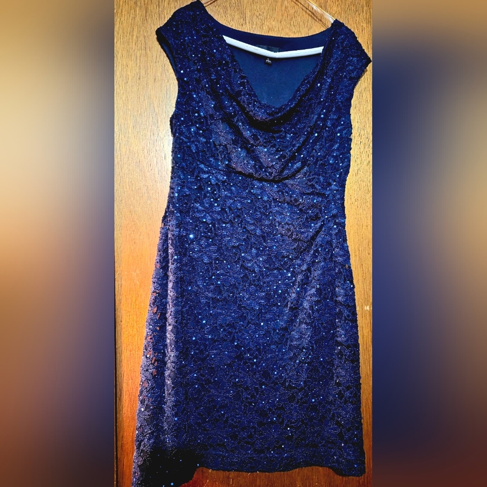 Sparkly Navy Blue Mini dress -  Size 12